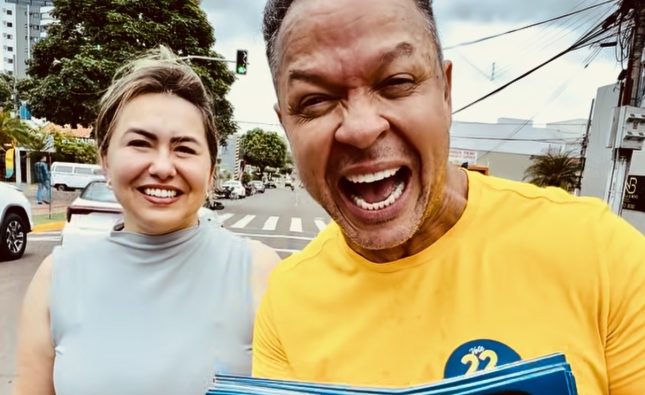 Após 85 mil votos a Flávio, Cláudio e Alessandra vão às ruas reforçar campanha em Rondonópolis; vídeo