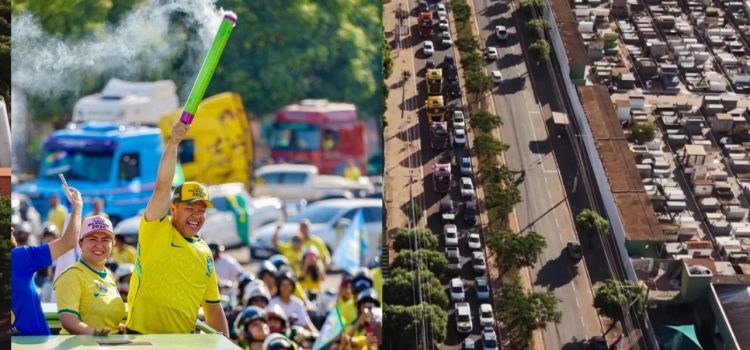 Carreata quilométrica organizada por Cláudio Ferreira em apoio a Flávio toma conta das ruas de Rondonópolis; vídeo impressiona