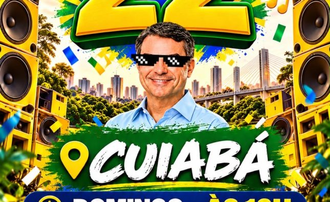 Cuiabá recebe o “Bloquinho do 22” e adesivaço neste domingo (18)