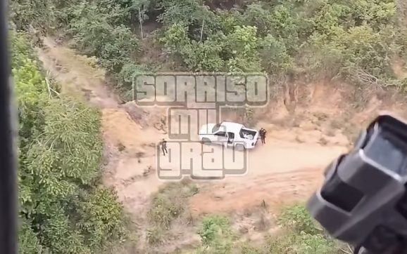 Família é feita refém durante roubo e PM usa helicóptero para capturar bandidos em MT; vídeo