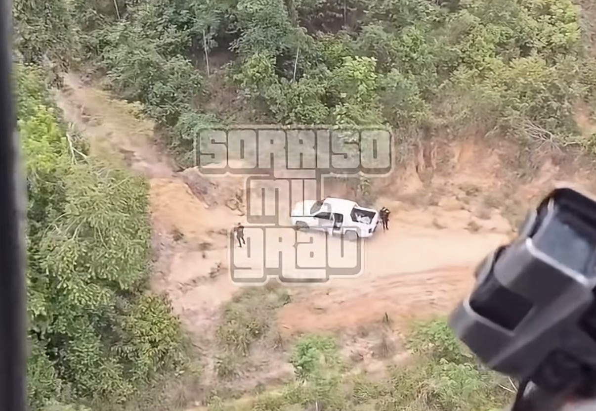 Família é feita refém durante roubo e PM usa helicóptero para capturar bandidos em MT; vídeo