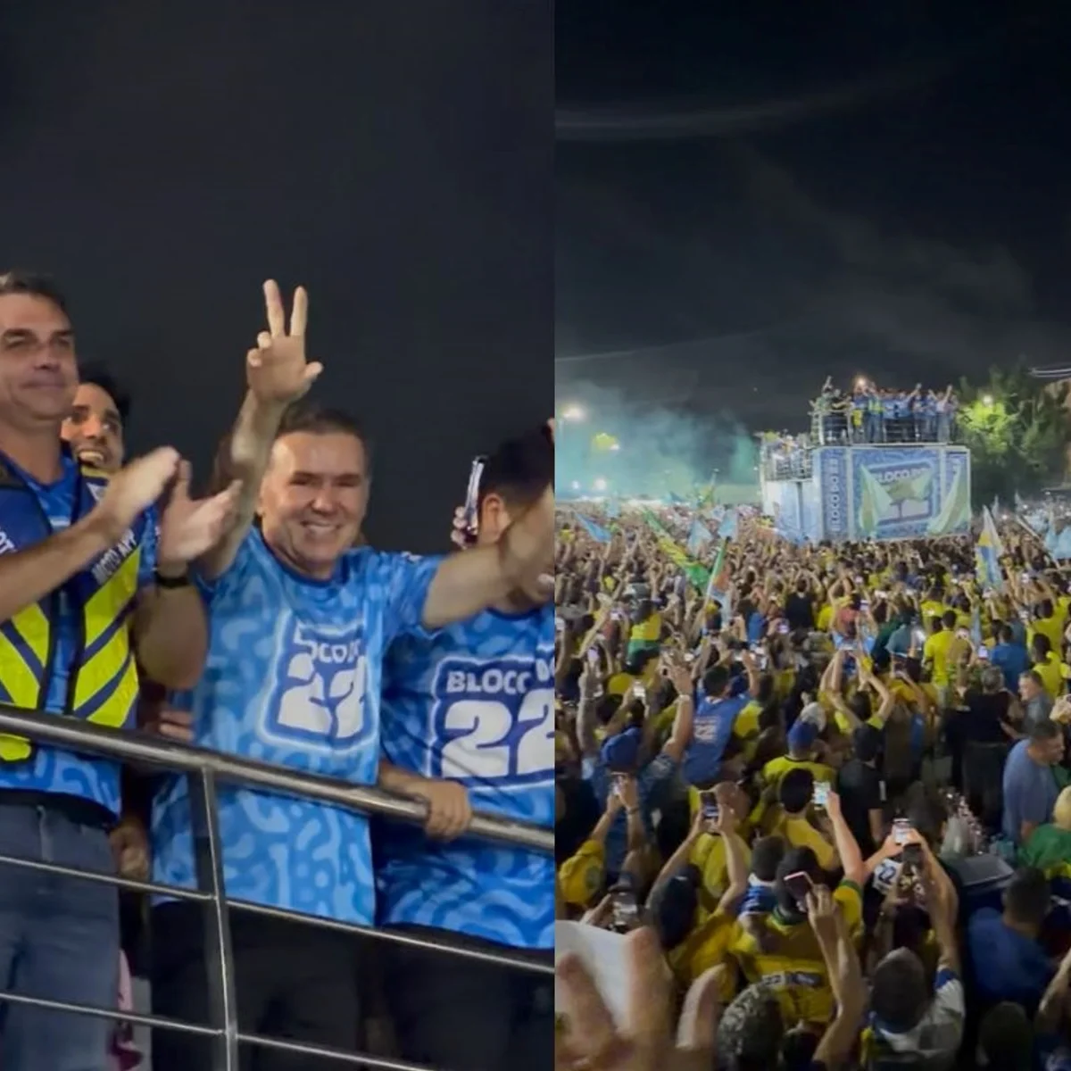 Flávio Bolsonaro reúne multidão em comício no Nordeste a quatro dias da eleição; veja vídeo