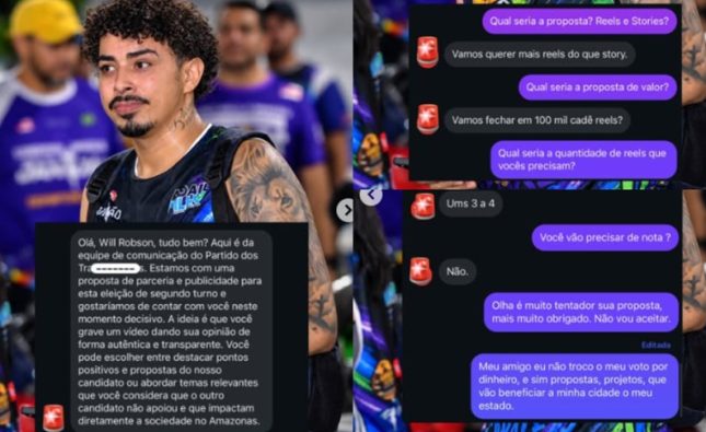 Influenciador diz ter recusado até R$ 400 mil para apoiar Lula nas redes