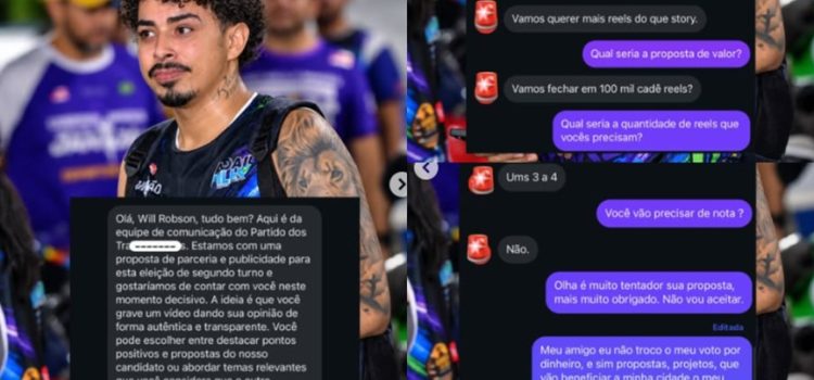 Influenciador diz ter recusado até R$ 400 mil para apoiar Lula nas redes