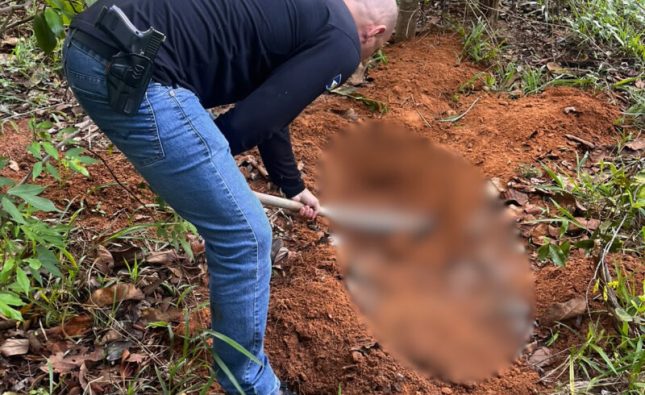 Mistério: PC encontra corpo enterrado e em decomposição durante buscas por desaparecidos no sul de MT; imagens