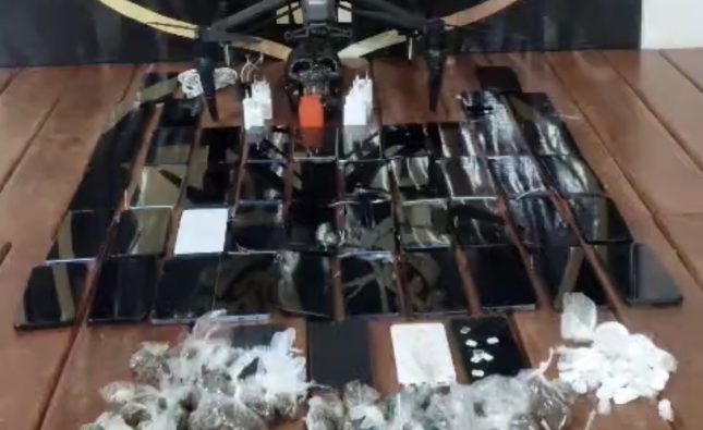 Polícia Penal derruba drone e encontra 47 celulares e drogas na Mata Grande em Rondonópolis; assista