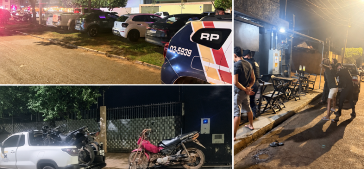 Rondonópolis: amostradinhos de moto e folgados que estacionam no canteiro perto de bares são alvos da PM; vídeo