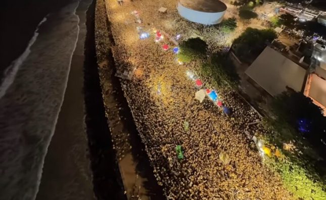 Vídeo impressionante mostra mar de gente em apoio a Flávio Bolsonaro durante ‘Bloquinho do 22’ em Recife