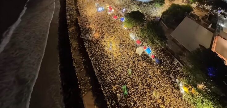 Vídeo impressionante mostra mar de gente em apoio a Flávio Bolsonaro durante ‘Bloquinho do 22’ em Recife