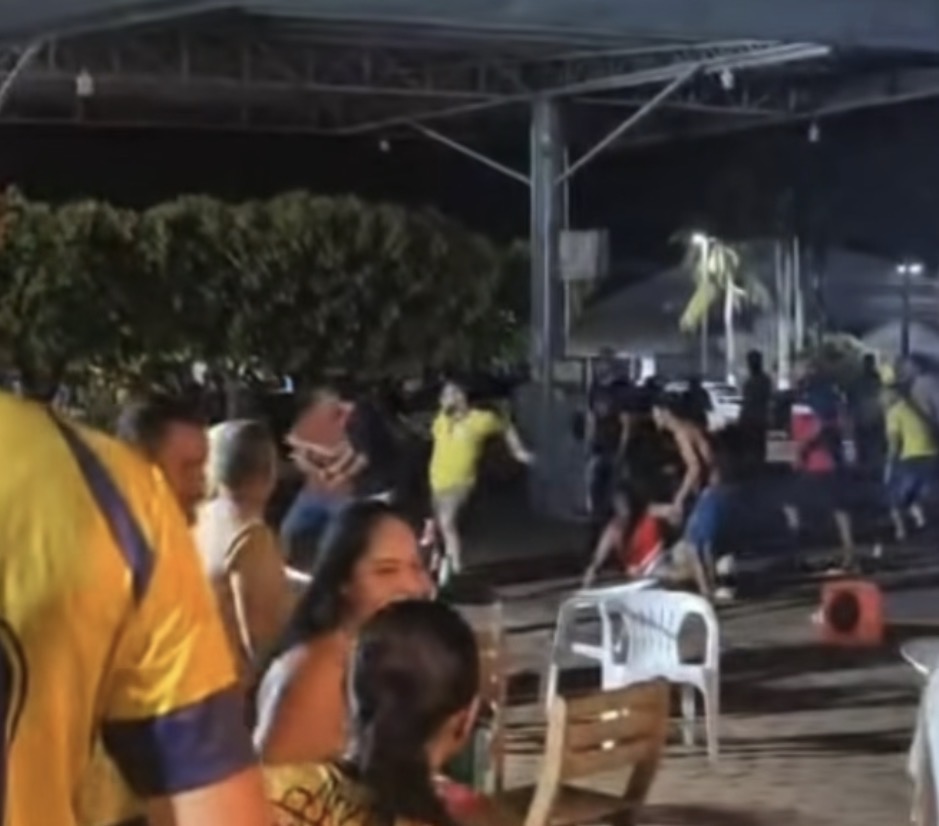 Vídeo mostra briga generalizada e homem sendo morto a tiros em MT; motivação seria política