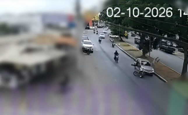 Vídeo mostra momento em que idoso é atropelado e morto ao atravessar avenida em MT