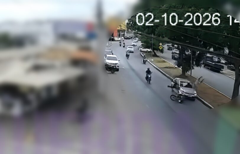 Vídeo mostra momento em que idoso é atropelado e morto ao atravessar avenida em MT