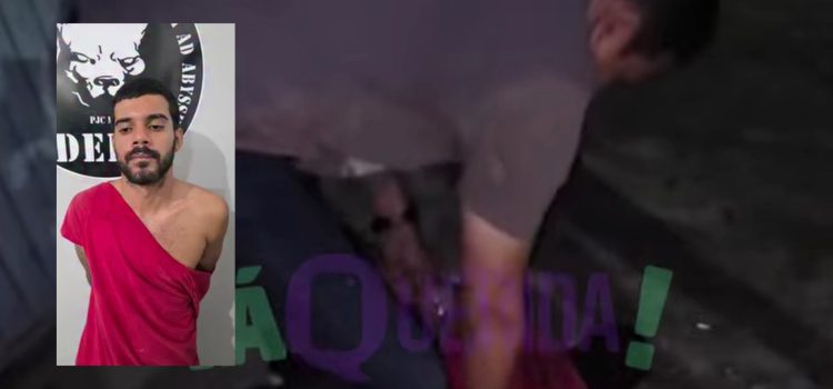 Vídeo mostra prisão de bandido que ameaçou atirar contra doméstica durante roubo em MT