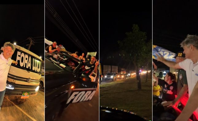 Zé Medeiros participa de carreata da direita com mais de 1,2 mil veículos em Jaciara