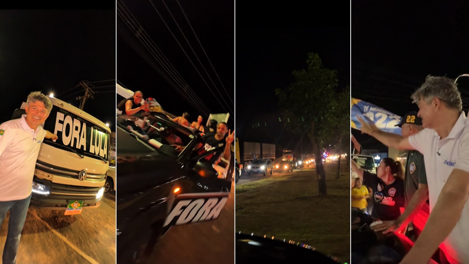 Zé Medeiros participa de carreata da direita com mais de 1,2 mil veículos em Jaciara
